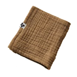 Altobuy OUREA - Serviette Invité 30x50cm Gaze de Coton Camel