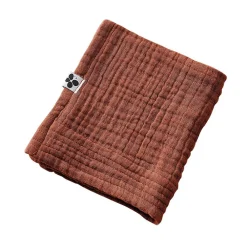 Serviette De Toilette|Altobuy OUREA - Serviette Invité 30x50cm Gaze de Coton Terracotta