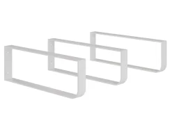 Plan De Travail Salle De Bains|T-Bath Pack 3 supports porte-serviettes pour plan de toilette - blanc mat