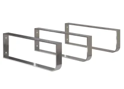 T-Bath Pack 3 supports porte-serviettes pour plan de toilette - chromé brillant