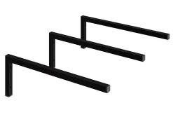 T-Bath Pack 3 supports équerres pour plan de toilette - noir mat
