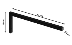 T-Bath Pack 3 supports équerres pour plan de toilette - noir mat