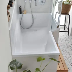 Baignoire Droite|Jacob Delafon Pack baignoire bain douche 170 x 90 Neo version droite + tablier de baignoire en angle