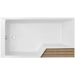 Baignoire Droite|Jacob Delafon Pack baignoire bain douche 160 x 90 Neo version gauche + pare bain chromé