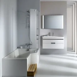 Baignoire Droite|Jacob Delafon Pack baignoire bain douche 170 x 90 Neo version droite + tablier de baignoire en angle