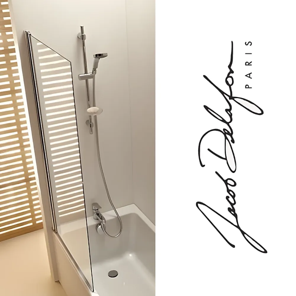 Jacob Delafon Pack baignoire droite 170 x 70 Corvette + mitigeur bain douche & ensemble de douche + pare bain + bonde