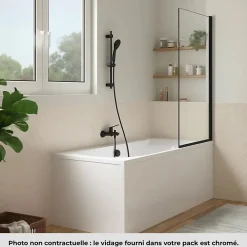 Baignoire Droite|Jacob Delafon Pack baignoire droite 170 x 75 Elise + tablier en angle + vidage