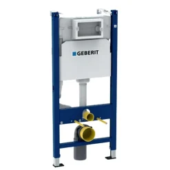 Geberit Pack Bâti-support + WC sans bride Roca Gap + Abattant slim, softclose + Plaque blanche (GAPGEB3)