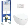 Geberit Pack complet WC UP320 + Cuvette ACANTO TurboFlush + Plaque Blanche