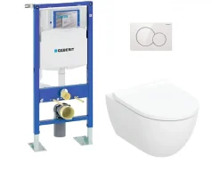 Geberit Pack complet WC UP320 + Cuvette ACANTO TurboFlush + Plaque Blanche