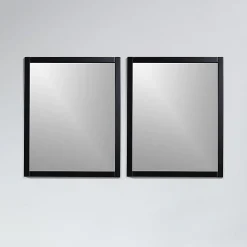 Stano Pack de 2 miroirs rectangulaires NEO 56x70cm avec cadre noir mat
