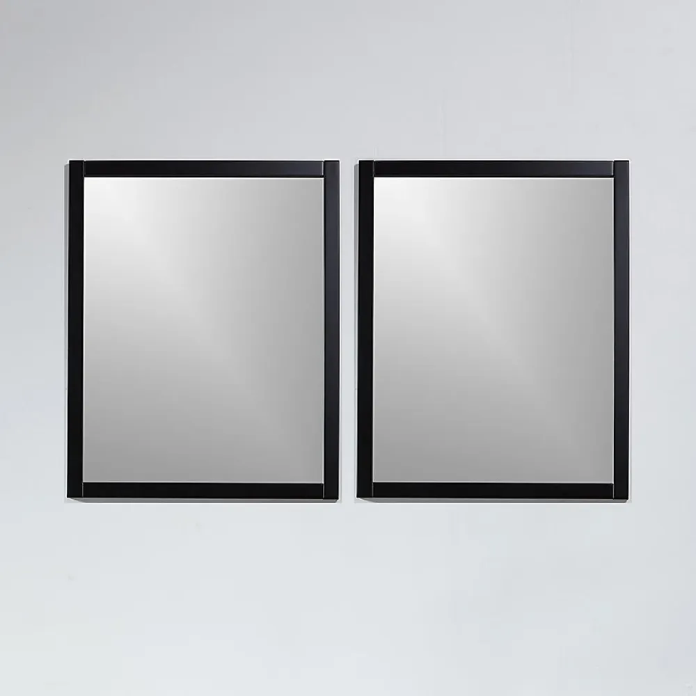 Stano Pack de 2 miroirs rectangulaires NEO 56x70cm avec cadre noir mat