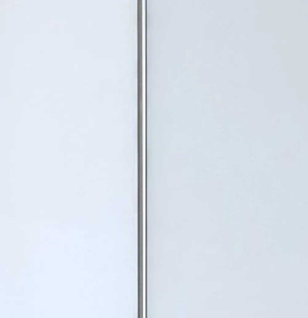 Panneau Mural De Salle De Bains|Galedo Pack de 2 panneaux muraux de salle de bains, blanc avec profilés chromés, l.120+90 x H.210 x P.0,3 cm, Alucolors