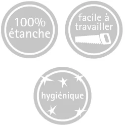 Panneau Mural De Salle De Bains|Schulte Pack de 2 panneaux muraux de salle de bains l.100 x H.210 cm, effet terrazzo greige, DécoDesign Softtouch
