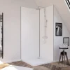 Panneau Mural De Salle De Bains|Galedo Pack de 2 panneaux muraux de salle de bains, blanc avec profilés noirs, l.90+90 x H.210 x P.0,3 cm, Alucolors