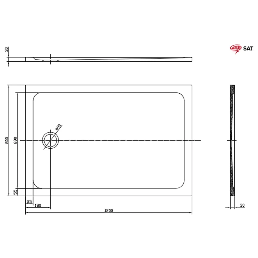 Swiss Aqua Technologies Pack Douche Complet avec Paroi Walk-In 100x200 Chrome + Colonne SAT 3 Jets + Receveur Marbre Coulé Blanc 120x80 (SAT100C7PR128W)