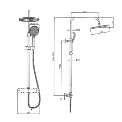 Swiss Aqua Technologies Pack Douche Complet avec Paroi Walk-In 100x200 Chrome + Colonne SAT 3 Jets + Receveur Marbre Coulé Blanc 120x80 (SAT100C7PR128W)