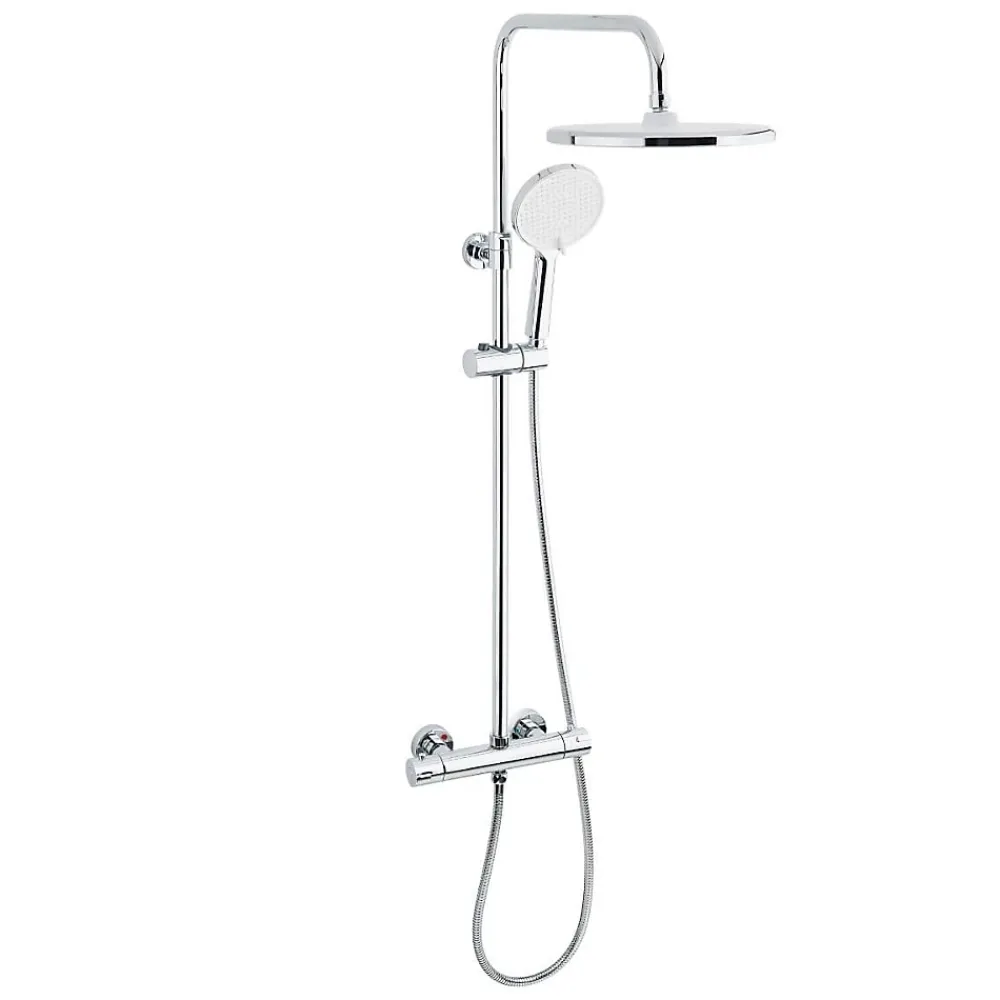 Swiss Aqua Technologies Pack Douche Complet avec Paroi Walk-In 100x200 Chrome + Colonne SAT 3 Jets + Receveur Marbre Coulé Blanc 120x80 (SAT100C7PR128W)