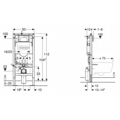 Geberit Pack UP320 + Cuvette sans bride KELOS Flush Gris Clair + Plaque Sigma Blanc