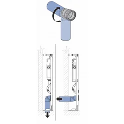 Geberit Pack UP320 + Cuvette sans bride KELOS Flush Gris Clair + Plaque Sigma Blanc