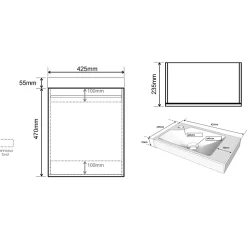 Lave-Mains|Planète Bain Pack lave-mains Blanc brillant - Robinetterie Eau froide à gauche - L.42.5 X H.52.5 cm - Hamac 2
