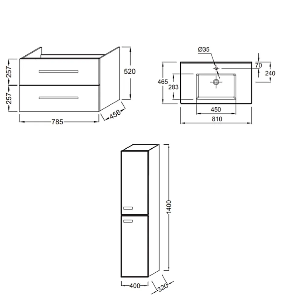 Ensemble Meuble De Salle De Bains|Jacob Delafon Pack meuble vasque 80 cm Ola up blanc + colonne