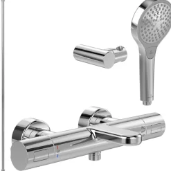 Robinet De Baignoire|Villeroy & Boch Pack mitigeur baignoire thermostatique VILLEROY ET BOCH Universal Taps & Fittings rond Chrome avec ensemble