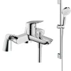 Robinet De Baignoire|Hansgrohe Pack mitigeur bain douche Logis + ensemble de douche Crometta chromé avec colonnettes