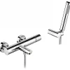 Sanindusa Pack mitigeur bain-douche thermostatique Single Plus avec douchette et support mural chromé