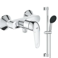 Colonne De Douche Mécanique|Grohe Pack mitigeur douche mécanique Swift 2023 + Ensemble de douche 2 jets avec barre Chromé