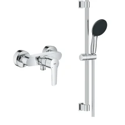 Colonne De Douche Mécanique|Grohe Pack mitigeur douche mécanique Start 2021 + ensemble de douche 2 jets Vitalio Start avec barre chromé