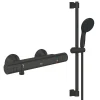 Colonne De Douche Thermostatique|Grohe Pack mitigeur douche thermostatique Precision Start noir mat + ensemble Vitalio Start avec barre