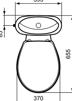 Porcher Pack WC - Noe - - Sortie horizontale - 370x660x760 mm