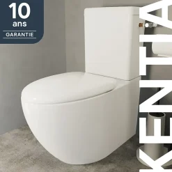Wc À Poser|GoodHome Pack WC à poser avec cuvette, abattant et réservoir, Kentia