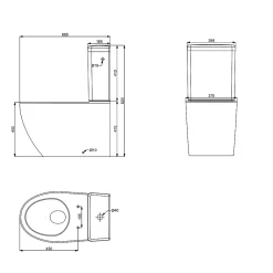 Wc À Poser|GoodHome Pack WC à poser avec cuvette, abattant et réservoir, Kentia