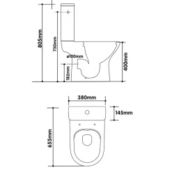 Planète Bain Pack wc à poser caréné sans bride sortie horizontale vario Spacio