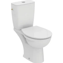 Ideal Standard Pack WC à poser en céramique et thermodur, sortie horizontale, Thirso