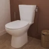 Wc À Poser|GoodHome Pack WC à poser sans bord avec abattant déclipsable et frein de chute, sortie horizontale, NF, Tasi