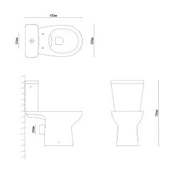 Wc À Poser|GoodHome Pack WC à poser sans bord avec abattant déclipsable et frein de chute, sortie horizontale, NF, Tasi