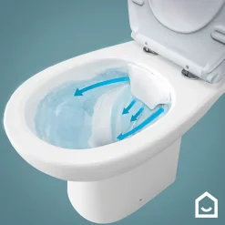 Wc À Poser|GoodHome Pack WC à poser sans bord avec abattant déclipsable et frein de chute, sortie horizontale, NF, Tasi