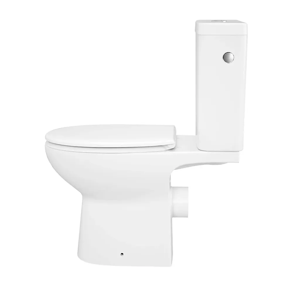 Wc À Poser|GoodHome Pack WC à poser sans bord avec abattant déclipsable et frein de chute, sortie horizontale, NF, Tasi