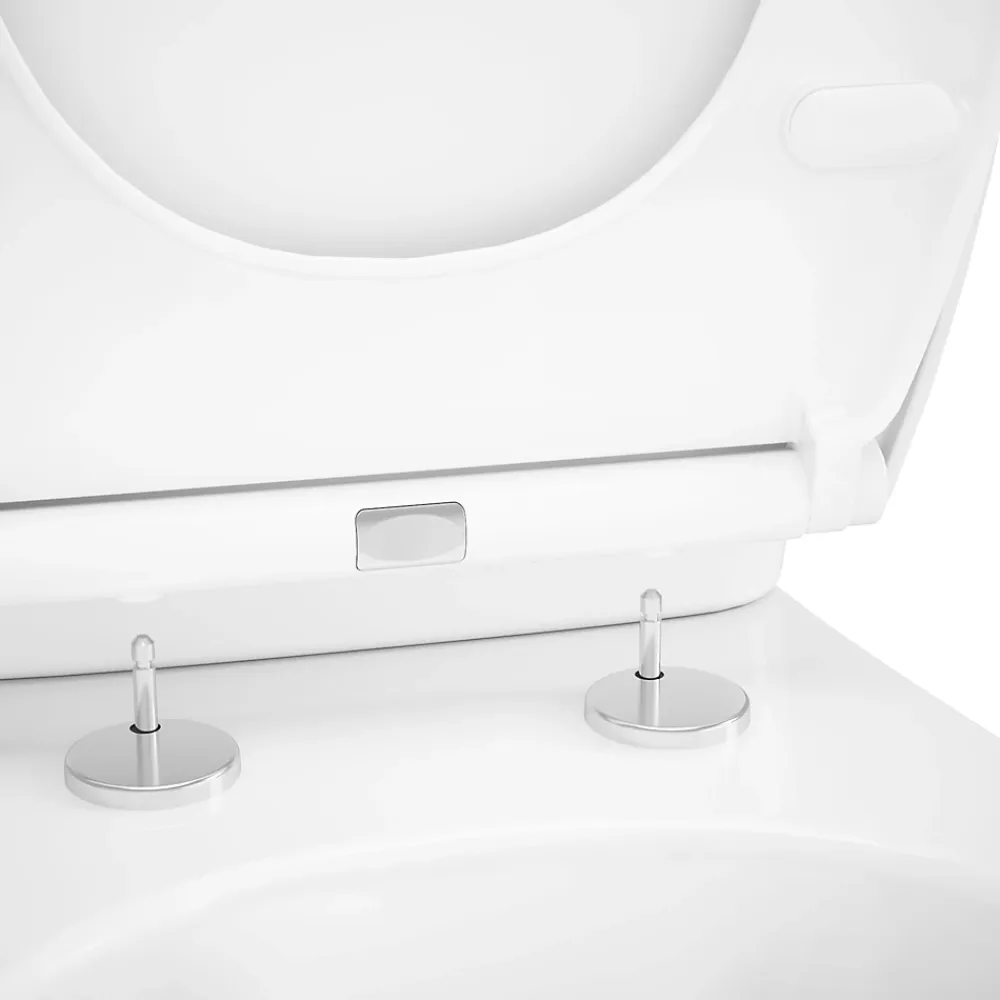 Wc À Poser|GoodHome Pack WC à poser sans bord avec abattant déclipsable et frein de chute, sortie horizontale, NF, Tasi
