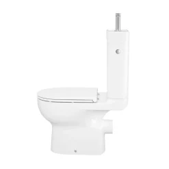 Wc À Poser|GoodHome Pack WC à poser sans bride vortex avec lave-mains intégré, abattant déclipsable et frein de chute, sortie horizontale, Cavally