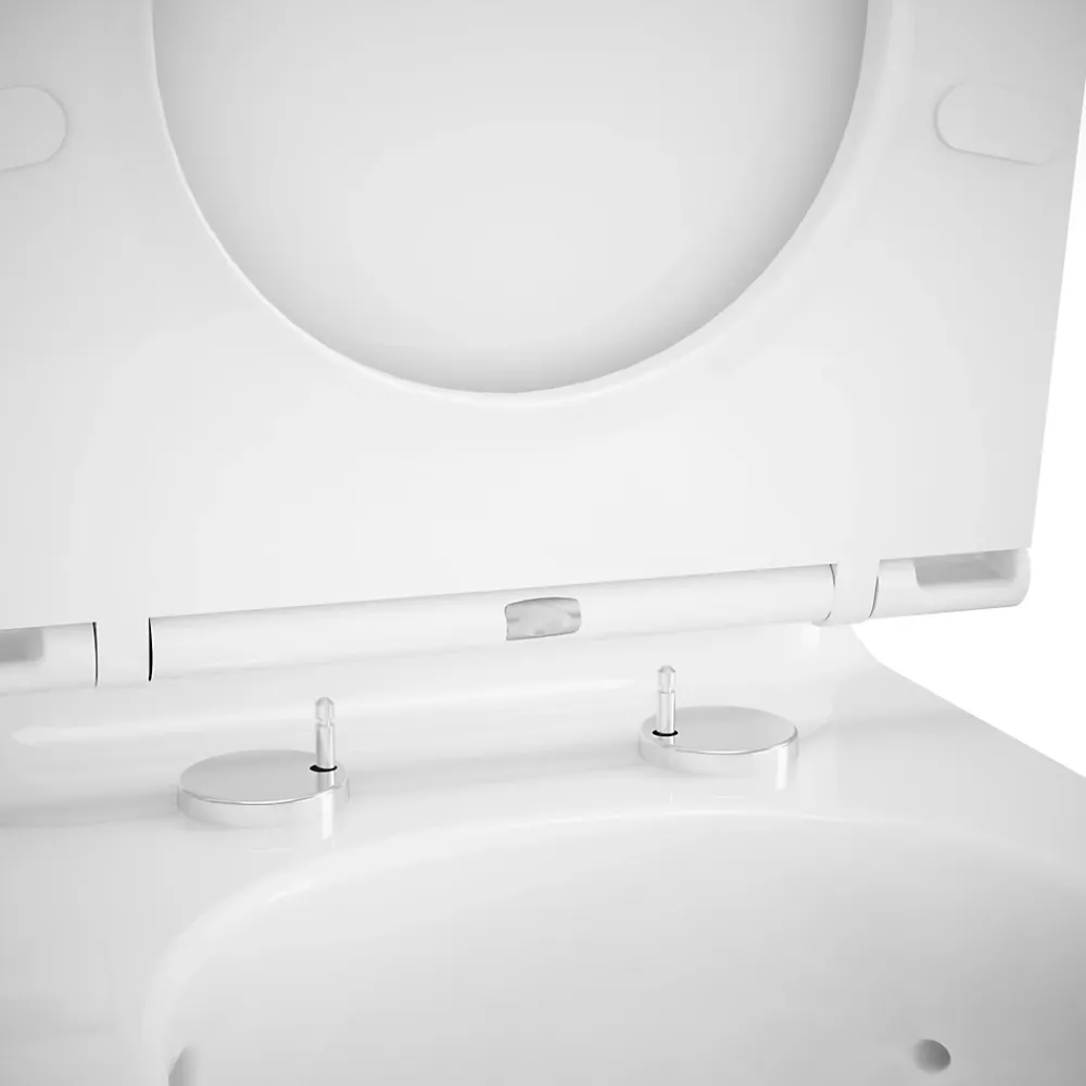 Wc À Poser|GoodHome Pack WC à poser sans bride vortex avec lave-mains intégré, abattant déclipsable et frein de chute, sortie horizontale, Cavally