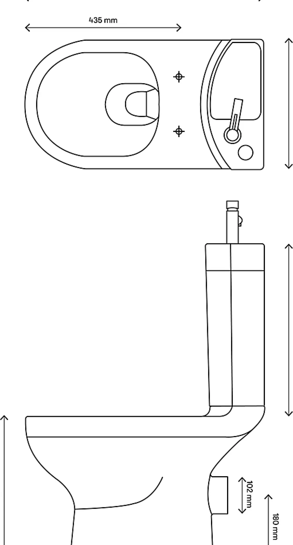 GoodHome Pack WC à poser sans bride + lave-mains sortie horizontale Cavally