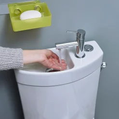 GoodHome Pack WC à poser sans bride + lave-mains sortie horizontale Cavally