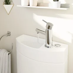 GoodHome Pack WC à poser sans bride + lave-mains sortie horizontale Cavally