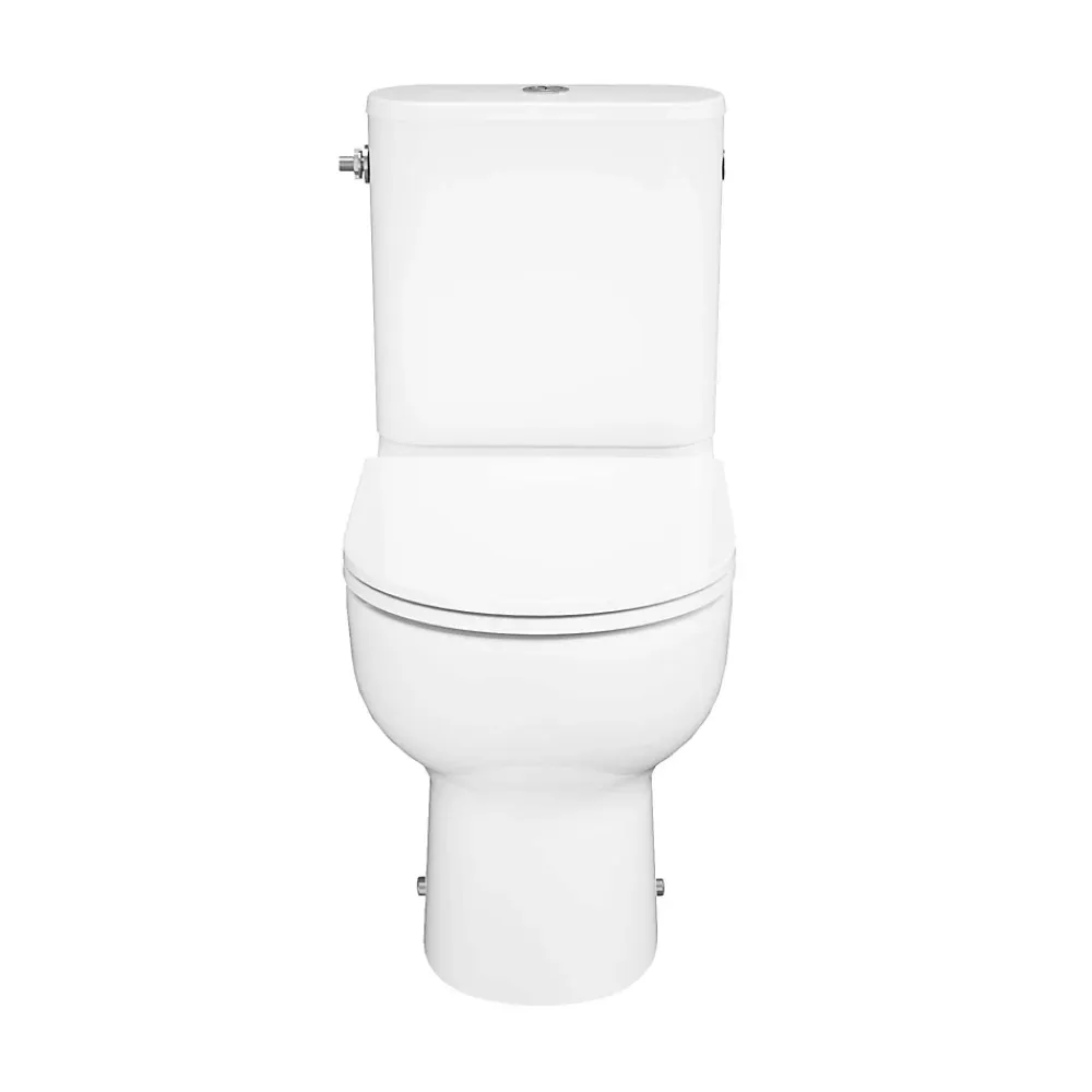 GoodHome Pack WC à poser sans bride vortex avec abattant déclipsable et frein de chute, sortie horizontale, Cavally