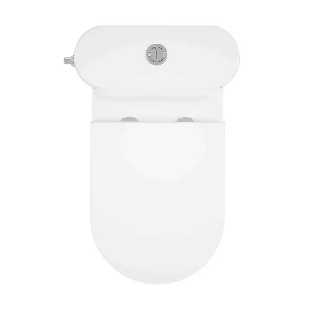 GoodHome Pack WC à poser sans bride vortex avec abattant déclipsable et frein de chute, sortie horizontale, Cavally