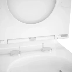 GoodHome Pack WC à poser sans bride vortex avec abattant déclipsable et frein de chute, sortie horizontale, Cavally